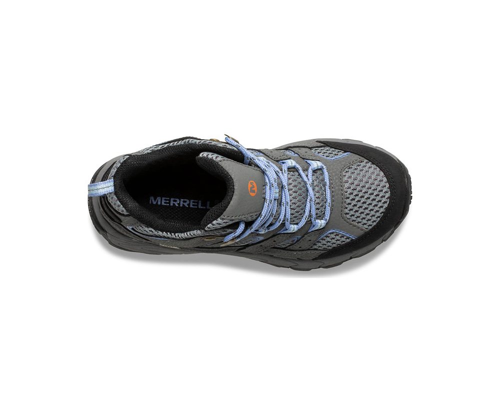 Buty Trekkingowe Merrell Dziecięce Szare - Moab 2 Mid Waterproof - 952013-NPX